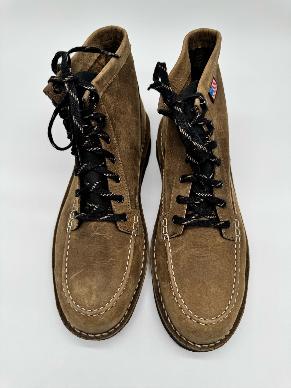 Danner Moc Toe Work Boots Brown Leather Lace Up USA Made Heritage Outdoor Boots - Picture 4 of 11